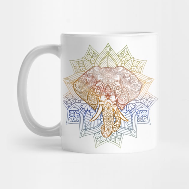 Elephant Mandala Vintage Grunge by Bluepress